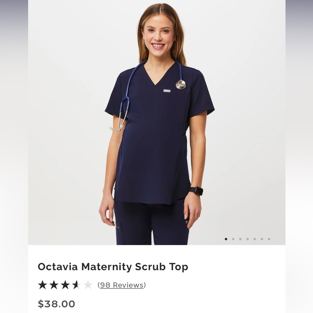 Figs Navy maternity top